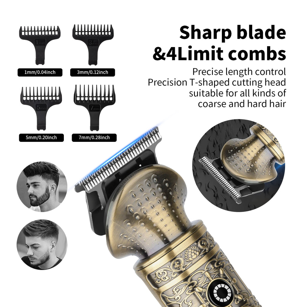 HIENA Beard Trimmer for Men Electric Razor Shaver Cordless Hair Clipper Shaving Kit for Mustache Body Nose Ear Hair Cordless