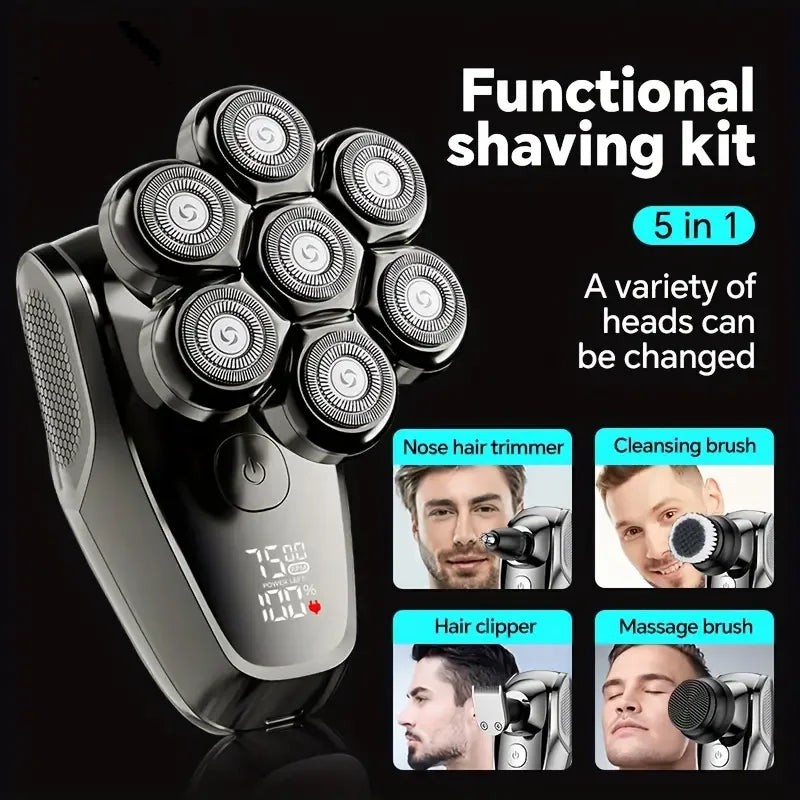 DOCO LAB 7D Floating Head Bald Head Shaver for Men Electric Hair Clipper Rechargeable Bald Head Trimmer IPX7 Waterproof