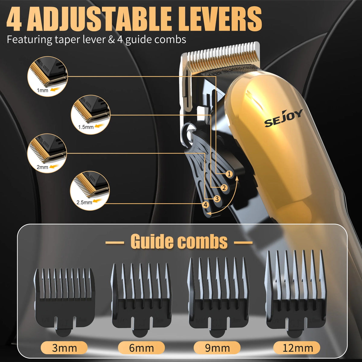 SEJOY Electric Shaver for Men,Hair Trimmer,Nose Hair Scissors,Facial Cleanser, Facial Massager Rechargeable Shaving Machine